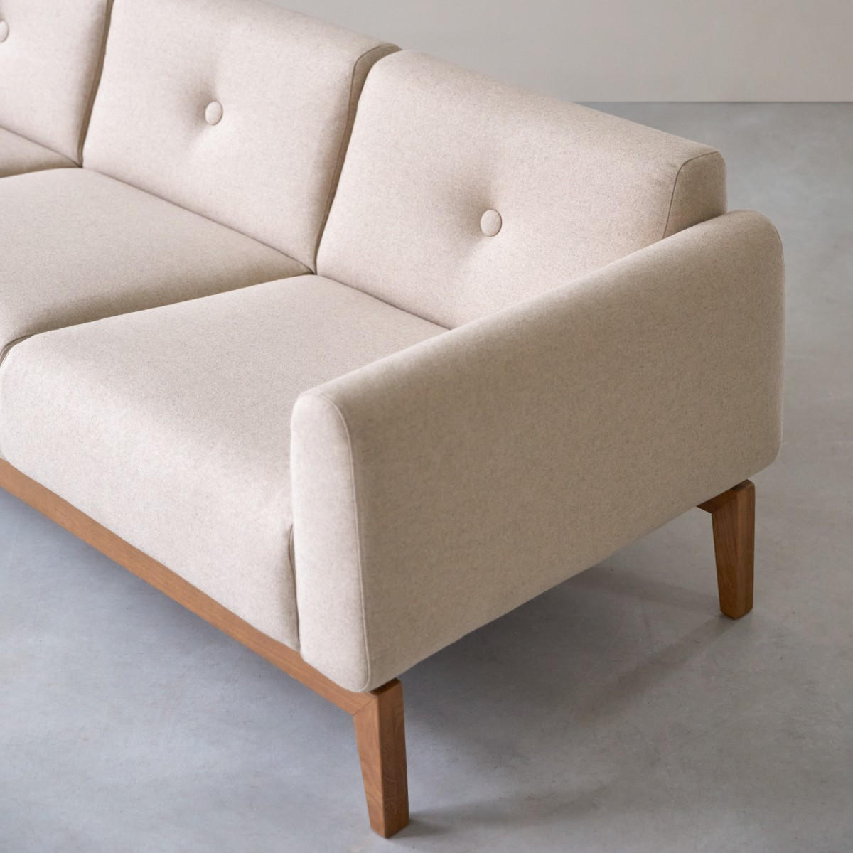 SOFA Bjorn Beige aus Stoff - Beige, Textil (220/69/82cm) - Tikamoon