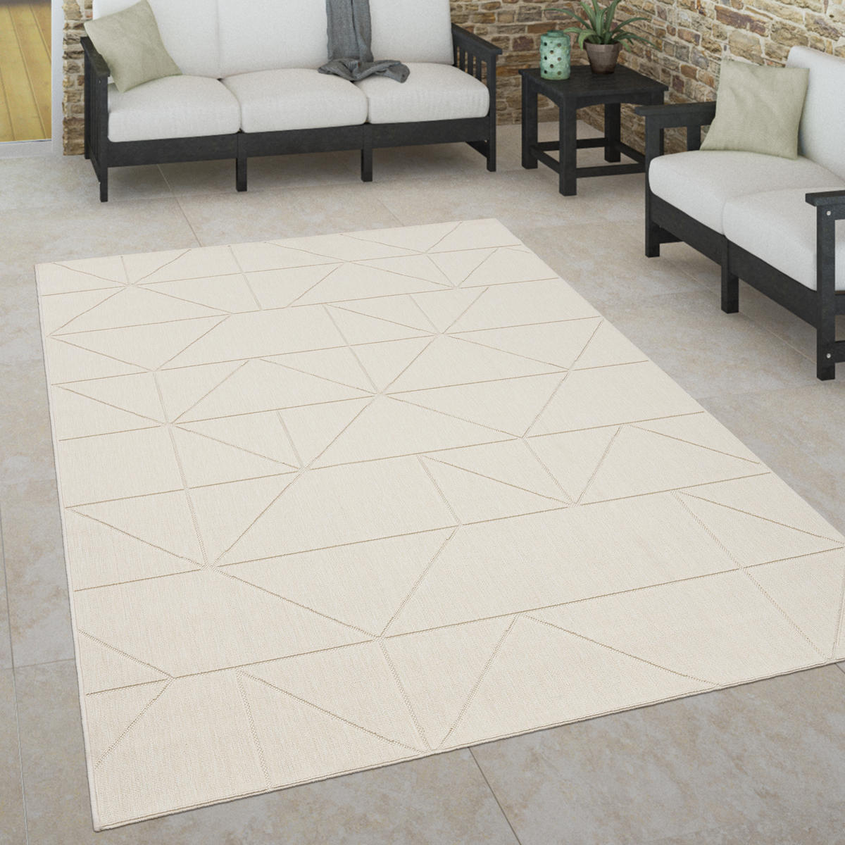 OUTDOORTEPPICH 160/230 cm Brugge 226 - Creme, Textil (160/230cm) - Paco Home