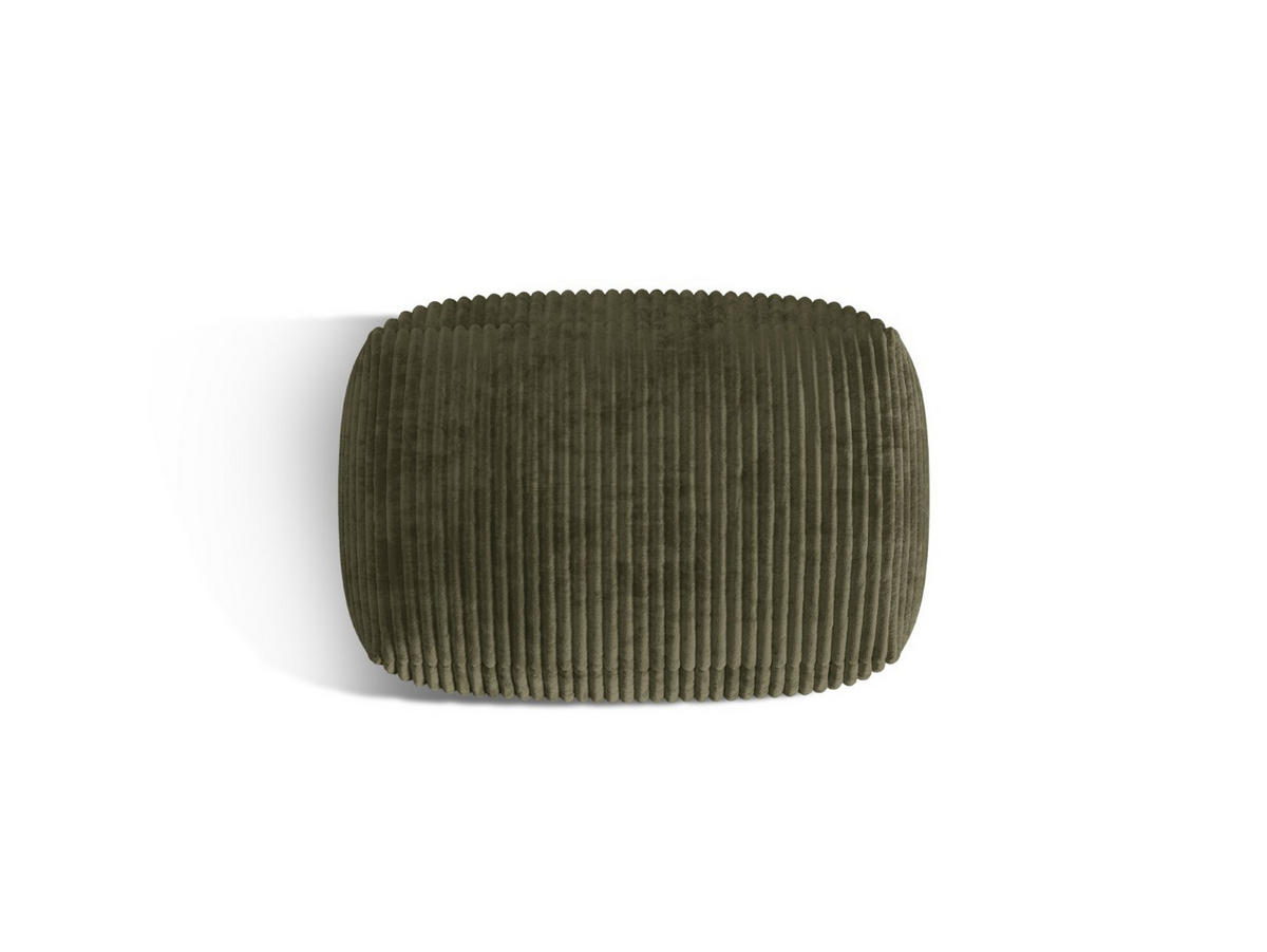 POUF Martina aus Cord moosgrün - Salbeigrün, Textil (65/44/95cm) - Micadoni