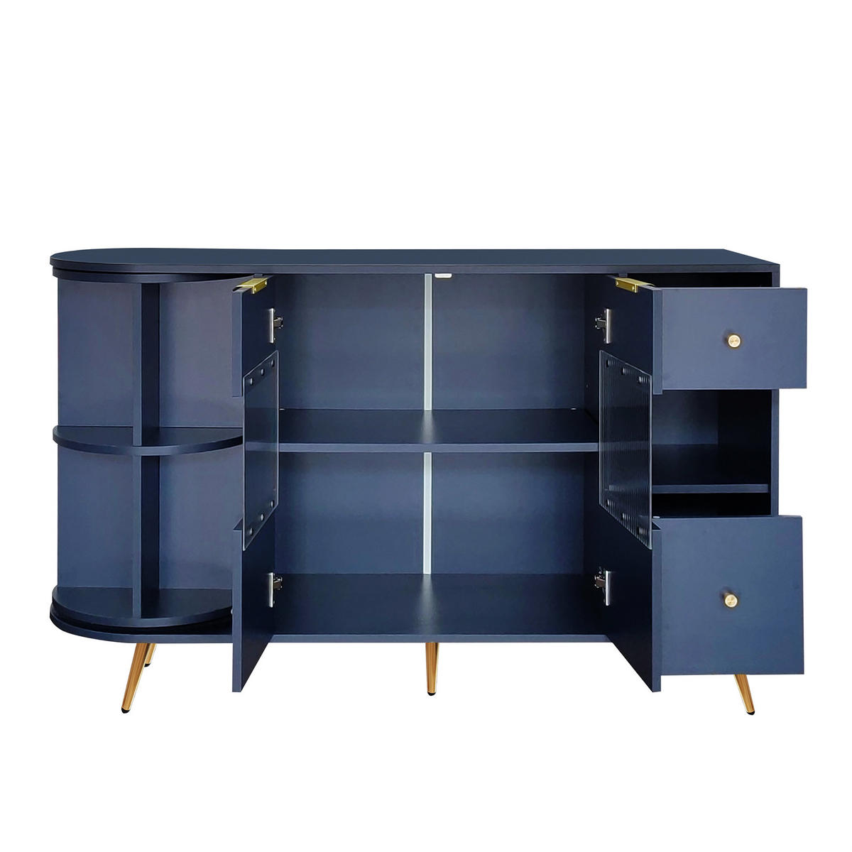 SIDEBOARD blau 130/40/65 cm - Blau, Holzwerkstoff (40/65/130cm) - Urban Meuble