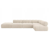 ECKSOFA modulares Sofa Favio-L2 - 380x190x70 cm Beige Cord - Beige, Holzwerkstoff/Textil (380/190cm) - ALTDECOR