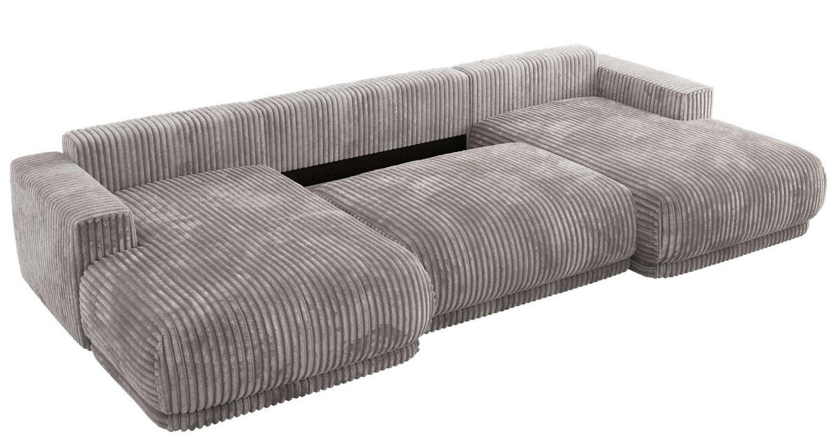 SEDACIA SÚPRAVA RINA U Svetlosivá Menčester - čierna/svetlosivá, textil/plast (360/85/170cm) - MKS