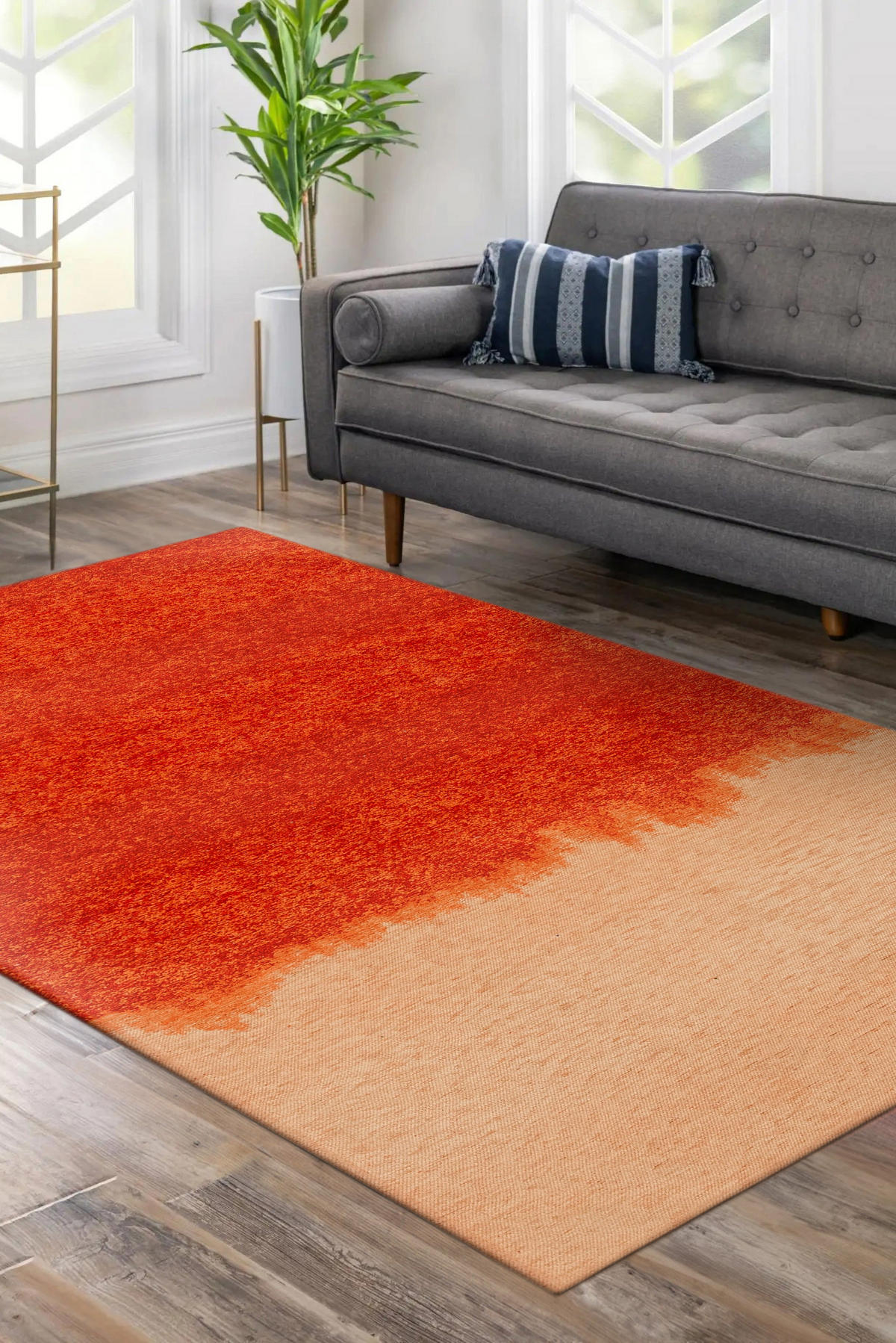 TEPPICH modern Flachgewebe BURST Orange 240 x 340 cm - Orange, Textil (240/340cm) - Novatrend