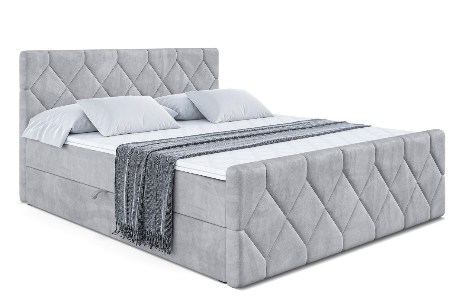 BOXBETT CATOR-Z - 160x200 cm - H3 - Hellgrau - Hellgrau, Holzwerkstoff (160/200cm) - ALTDECOR