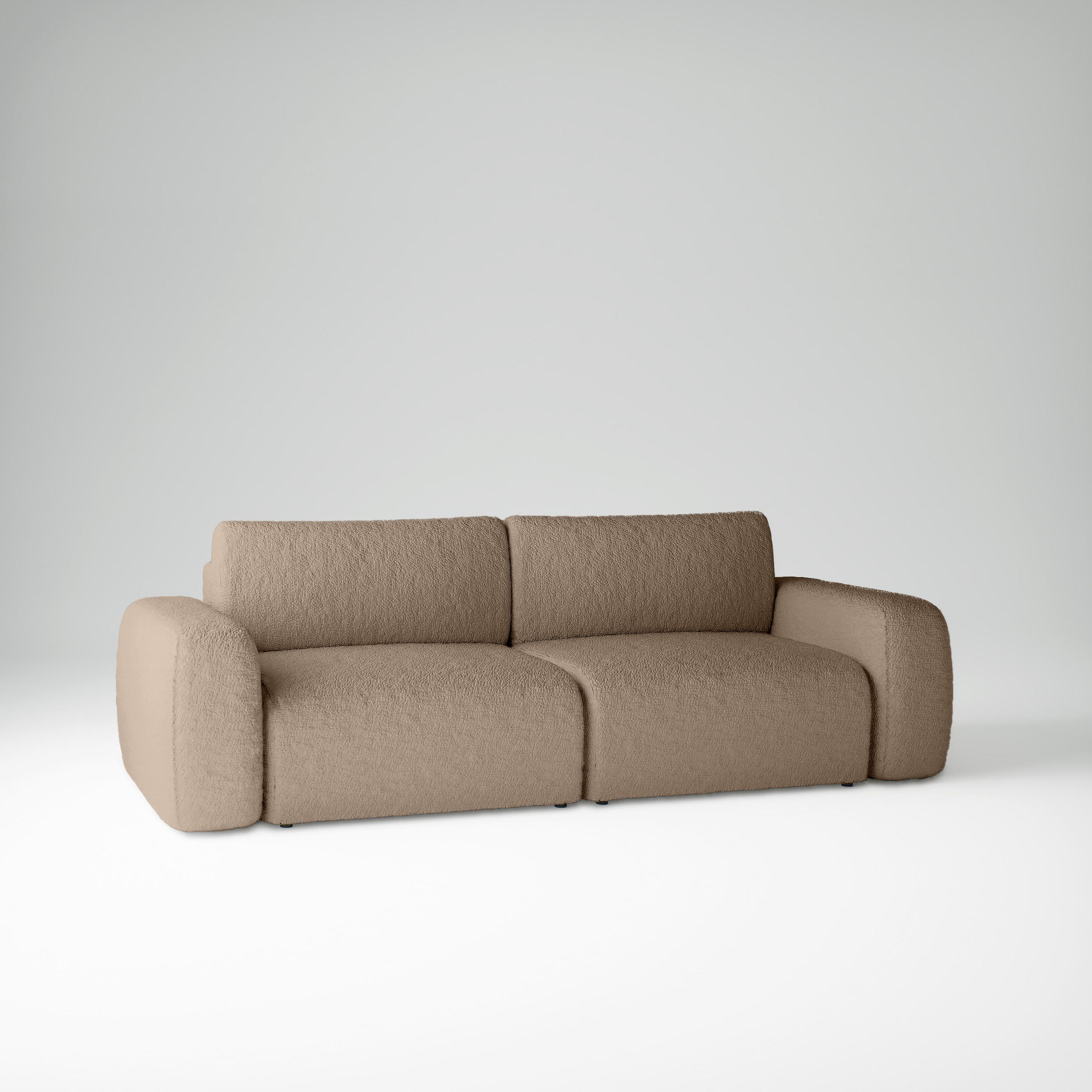 SCHLAFSOFA mit Bettkasten Varde Brown - Braun, Textil (255/85/105cm) - Fedve