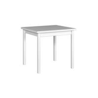 TISCH Max IX Weiß, Esstisch mit Holz Beine - Weiß, Holz/Holzwerkstoff (80/80/78cm) - Bettso