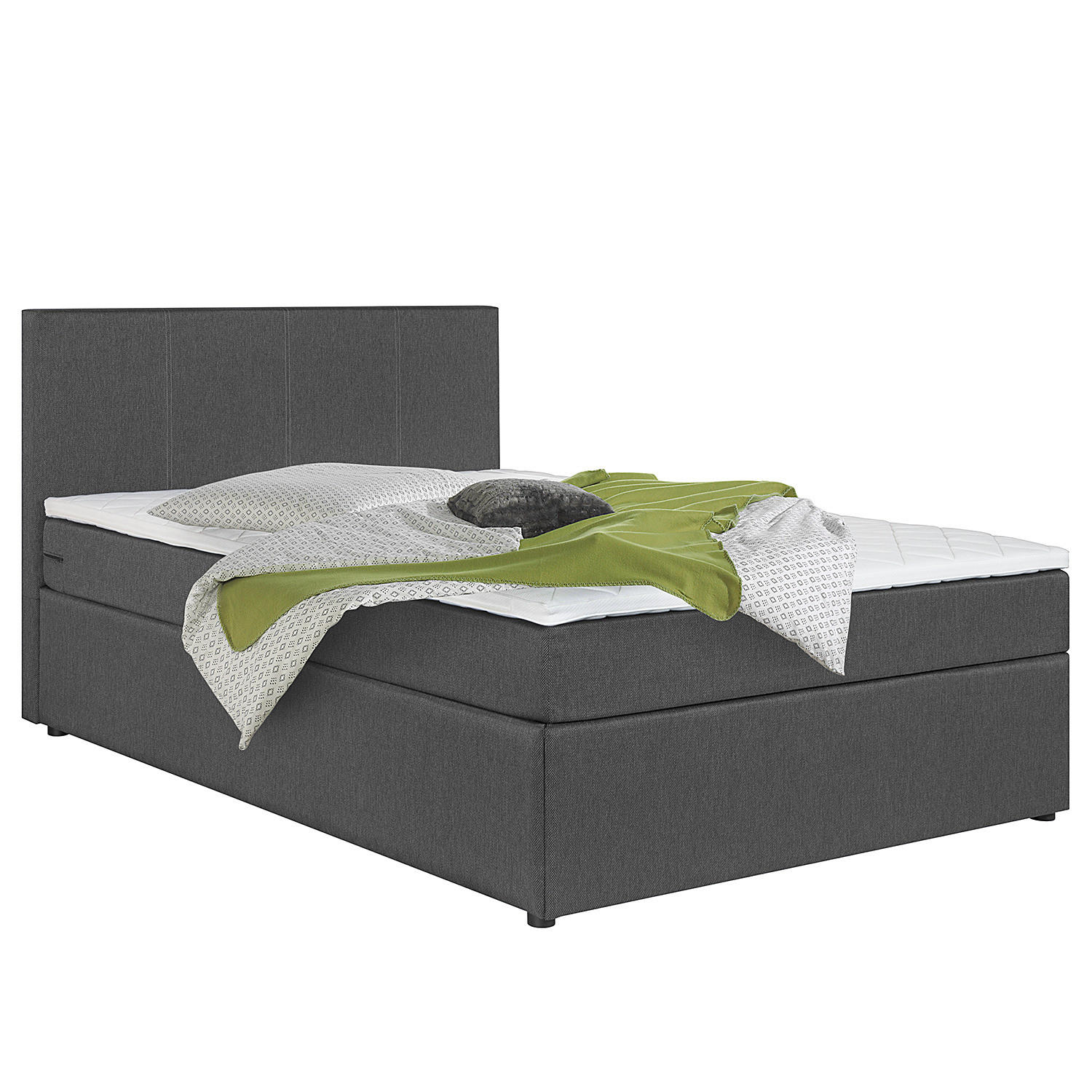 BOXBETT - Grau, Holzwerkstoff (140/200cm) - home24