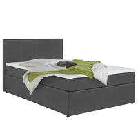 BOXBETT - Grau, Holzwerkstoff (140/200cm) - home24
