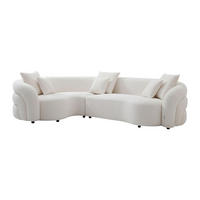 ECKSOFA links - Stoff - Weiß - LAPIOTA - Weiß, Textil (290/200cm) - Vente-Unique