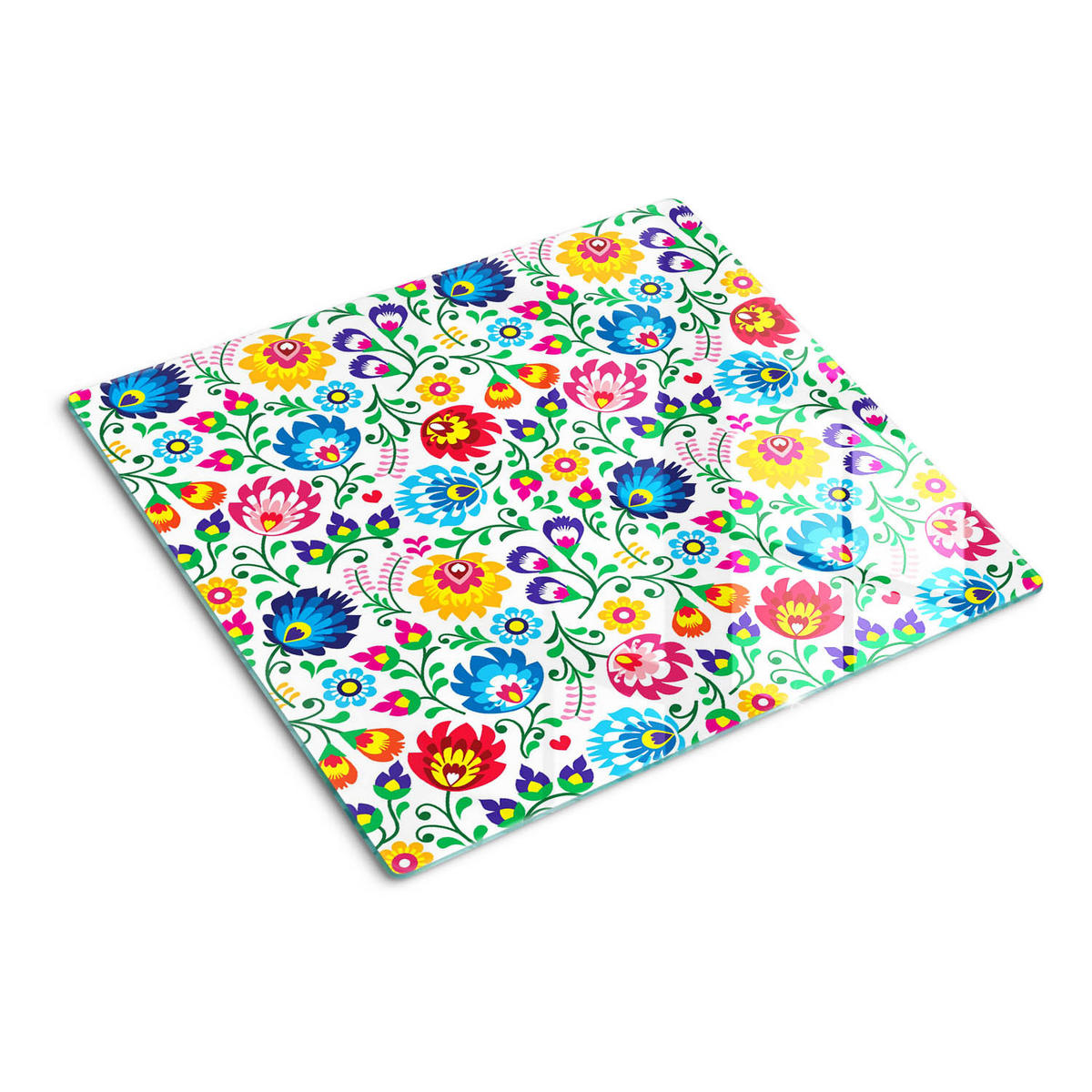 GLASPLATTE 60x52 cm Ethnisches Muster - Multicolor, Glas (60/0.4/52cm) - TULUP