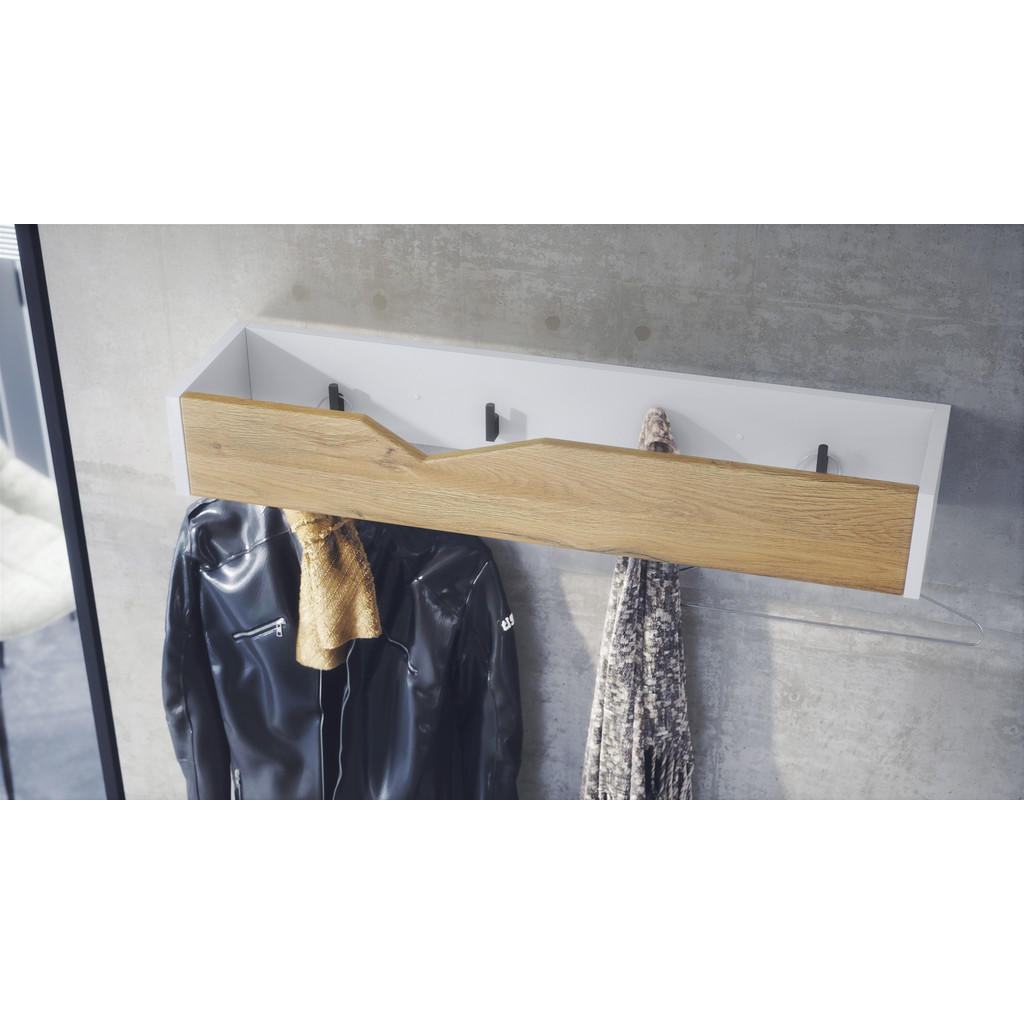 Thumbnail - Vladon Garderobenpaneel, Eiche, Holzwerkstoff, 83.5x12.5x21 cm, Garderobe, Garderobenpaneele, Garderobenpaneele