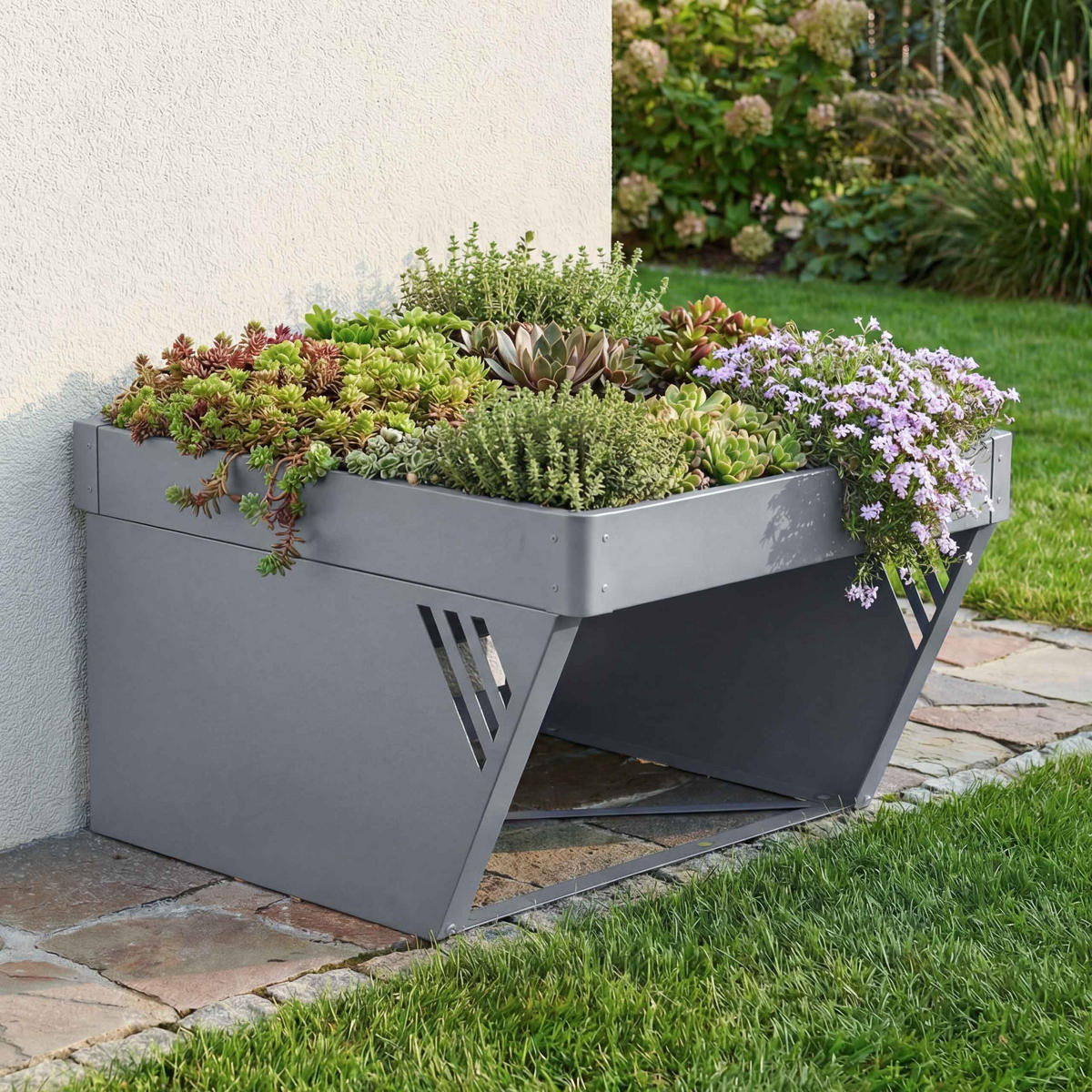 GARÁŽ pro sekačku Grey - šedá, kov (60/39/70cm) - MCW