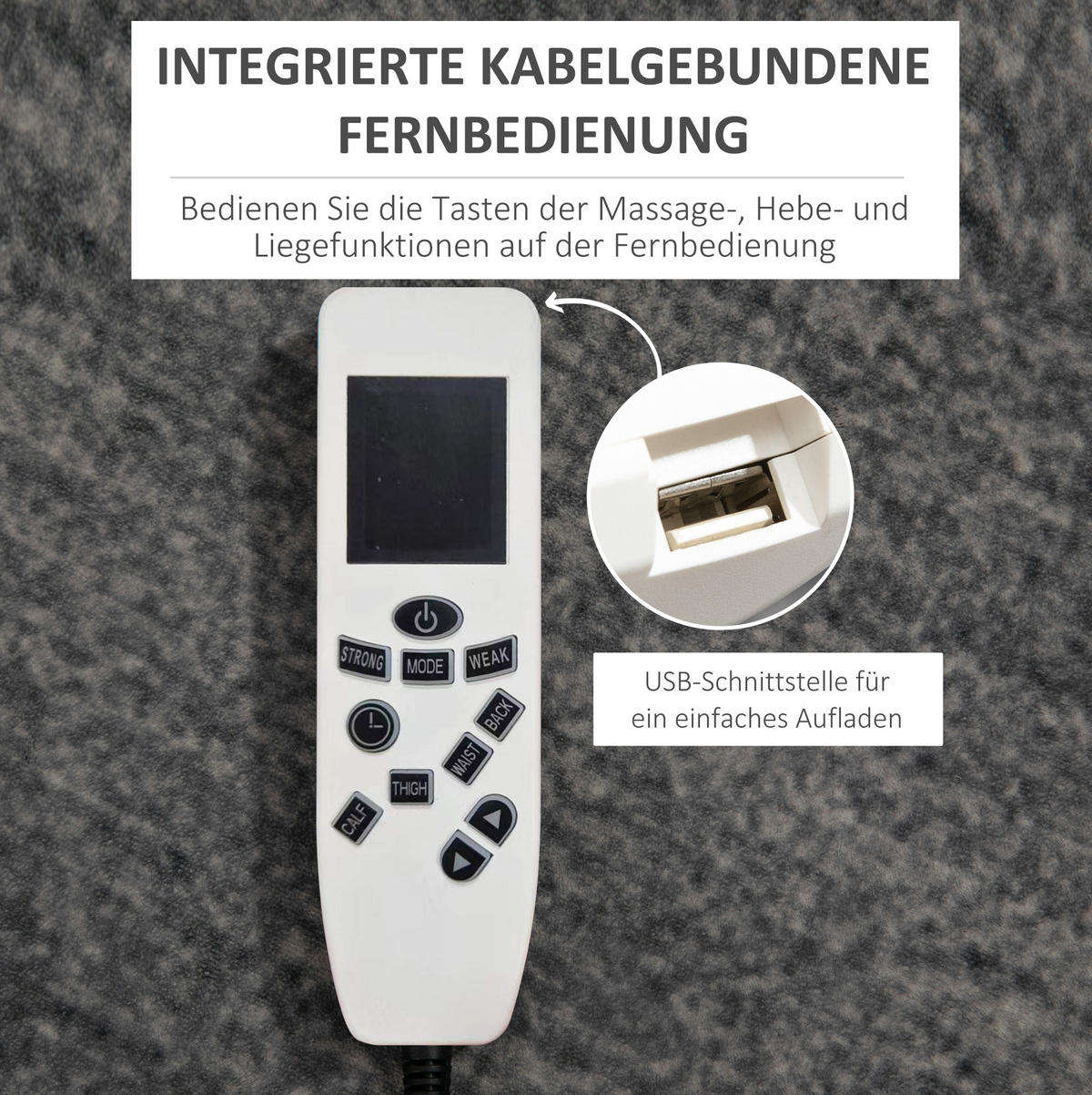 RELAXSESSEL in Schwarz 98x90x102 cm mit Aufstehhilfe, Liegefunktion und Massagefunktion - Schwarz, Metall (90/102/98cm) - IVMEU