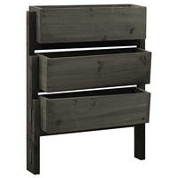 PFLANZKÜBEL Klappbar Grau 60x14x75 cm Massivholz Tanne - Grau, Holz (181/75/14cm)