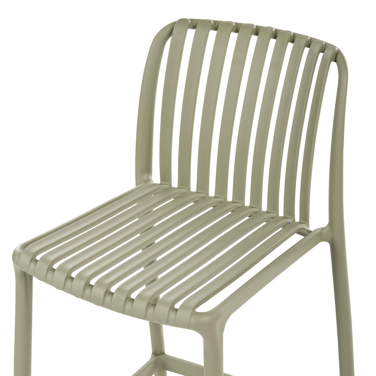 BARSTUHL 2er-Set Kunststoff Grün Ariccia - Grün, Kunststoff (49/104/53cm) - Beliani