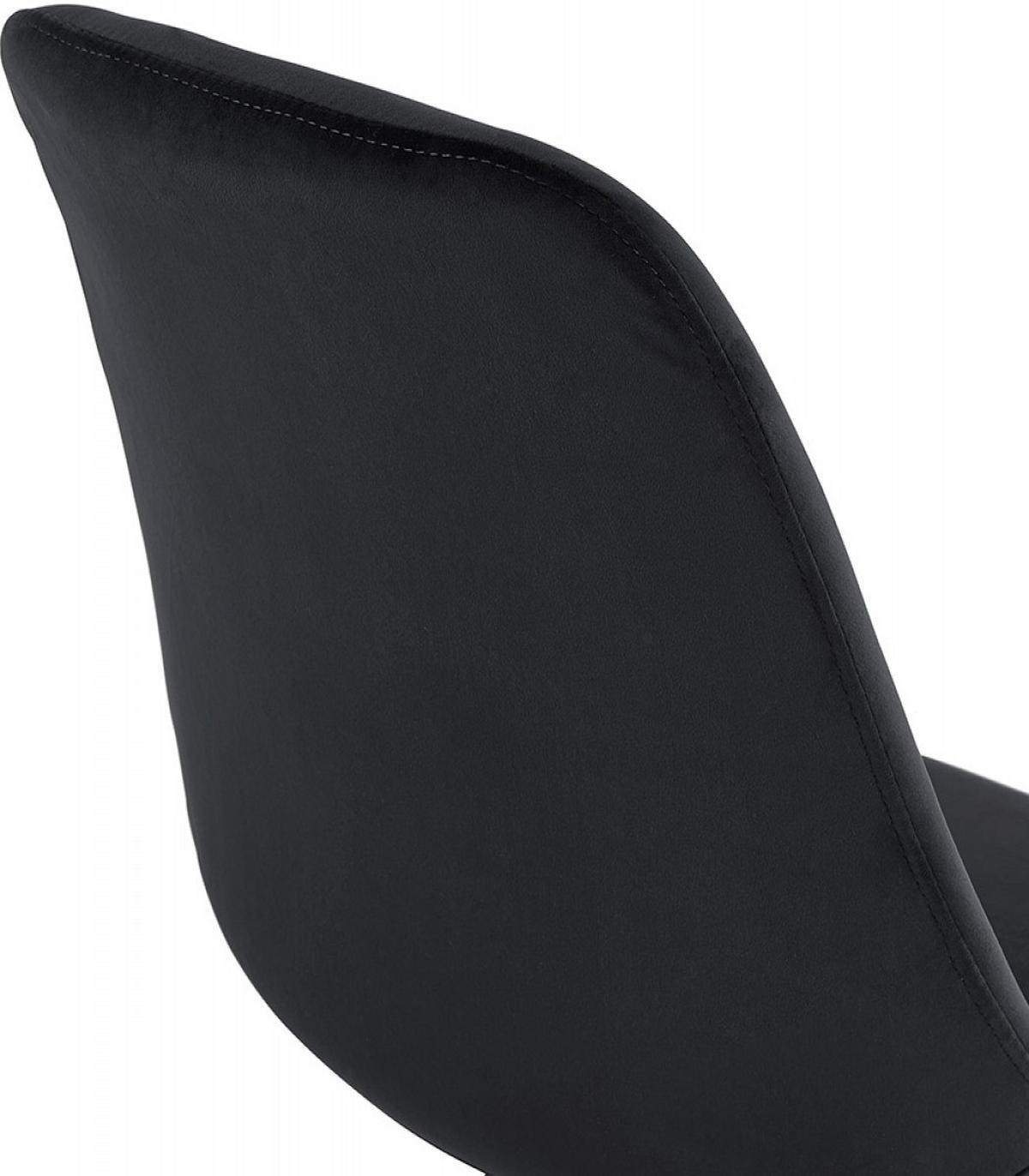 STUHL Stoffbezug Holzgestell mit Goldakzenten, Schwarz 48x56x83 cm - Schwarz, Holz/Buchenholz (48/83/56cm) - KADIMA DESIGN