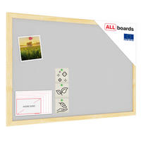 HELLGRAU Pinnwand mit Holz Rahmen 60x40cm Korktafel Korkwand - Hellgrau, Holz (60/40/1.5cm) - ALLboards