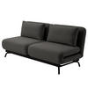SCHLAFSOFA mit Relaxfunktion - Webstoff - Anthrazit/Schwarz, Textil (184/78/85cm) - home24