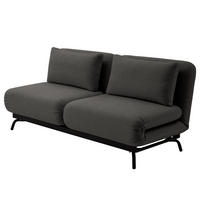 SCHLAFSOFA mit Relaxfunktion - Webstoff - Anthrazit/Schwarz, Textil (184/78/85cm) - home24