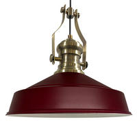 PENDELLEUCHTE Asletl 40/30 cm - Dunkelrot, Metall (40/30cm) - Bamyum