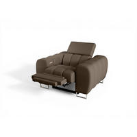 SESSEL Bastien Relax In Stoff Terra - Braun, Holzwerkstoff/Textil (125/95/97cm) - Fun Möbel