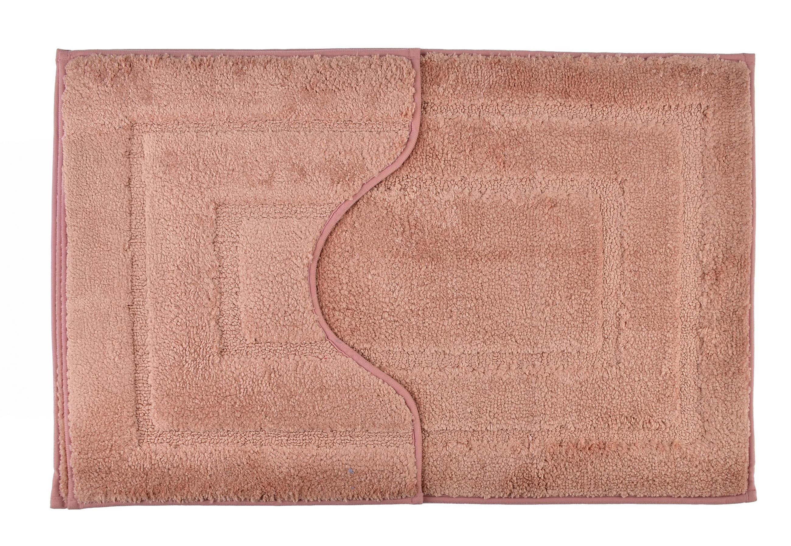 BADTEPPICH Zac Rosa 80/50/2 cm Textilien - Rosa, Textil (50/80cm) - Mondex