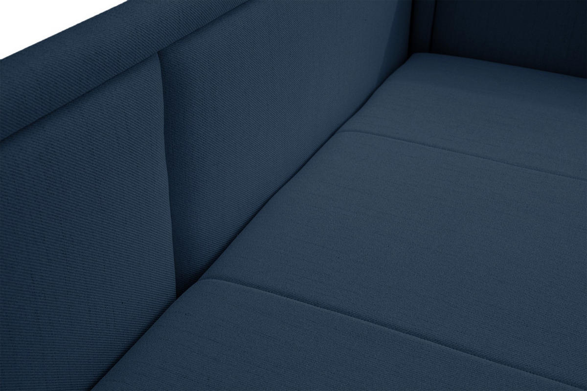 JUGENDBETT Caprili Dunkelblau mit Bettkasten - Schwarz/Dunkelblau, Kunststoff/Textil (163/189cm) - Selsey