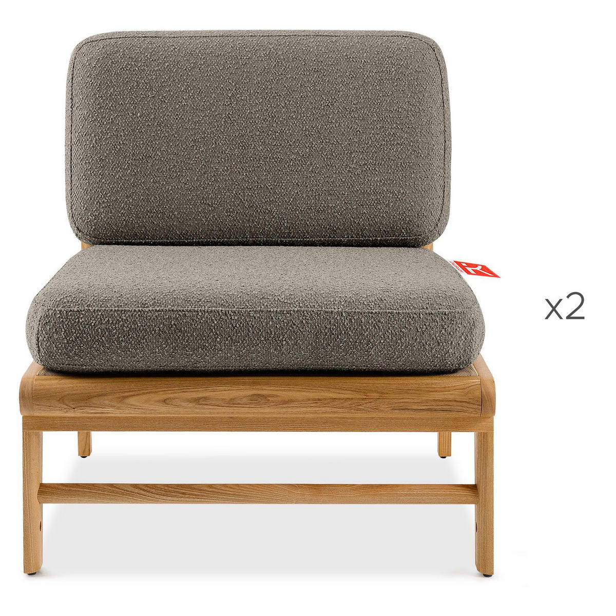 LOUNGESOFA ATREDA rechts - Grau, Holz/Textil (300/80/160cm) - KONSIMO®