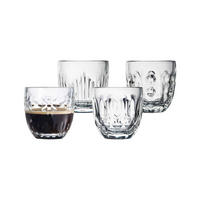 ESPRESSOGLÄSER Facetten transparent 100 ml 4er Set - Transparent, Glas (0.1L) - La Rochère