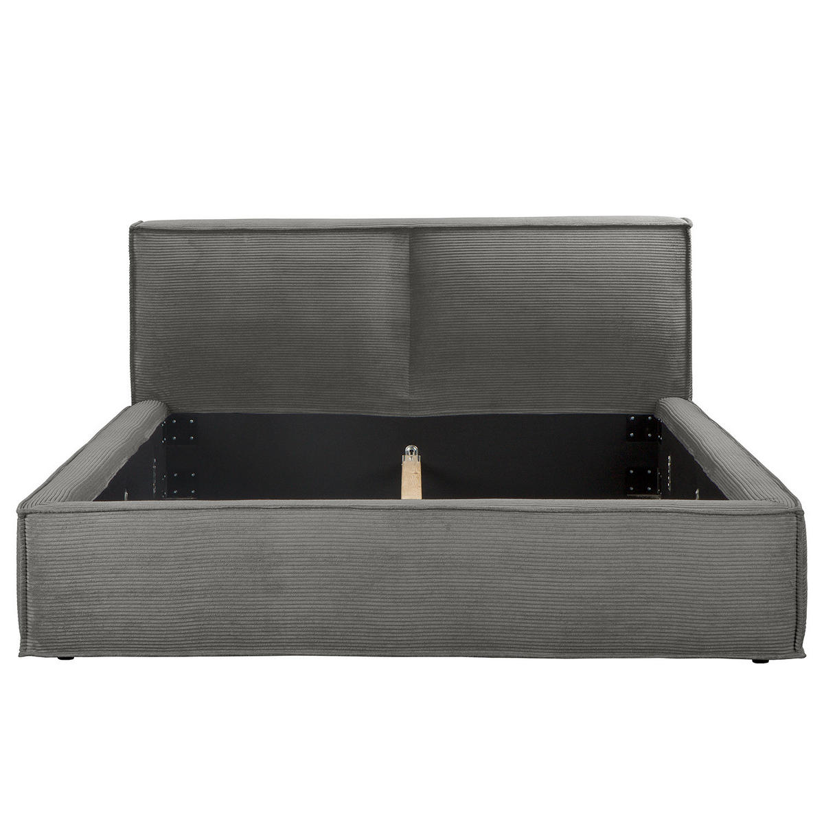 POLSTERBETT - Graphitfarben, Textil (160/200cm) - home24