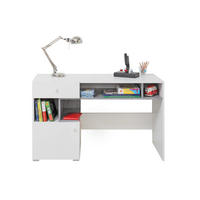 KINDERSCHREIBTISCH SIMON 10 125/55/76 Weiß/Grau - Weiß/Grau, Holzwerkstoff (125/76/55cm) - Deine Möbel 24
