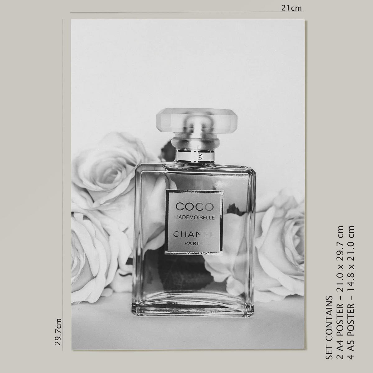 POSTER Set Mit 6 Paris Wandbild A3 & A4 Rahmenlos - Klar, Papier (29/3cm) - Nacnic