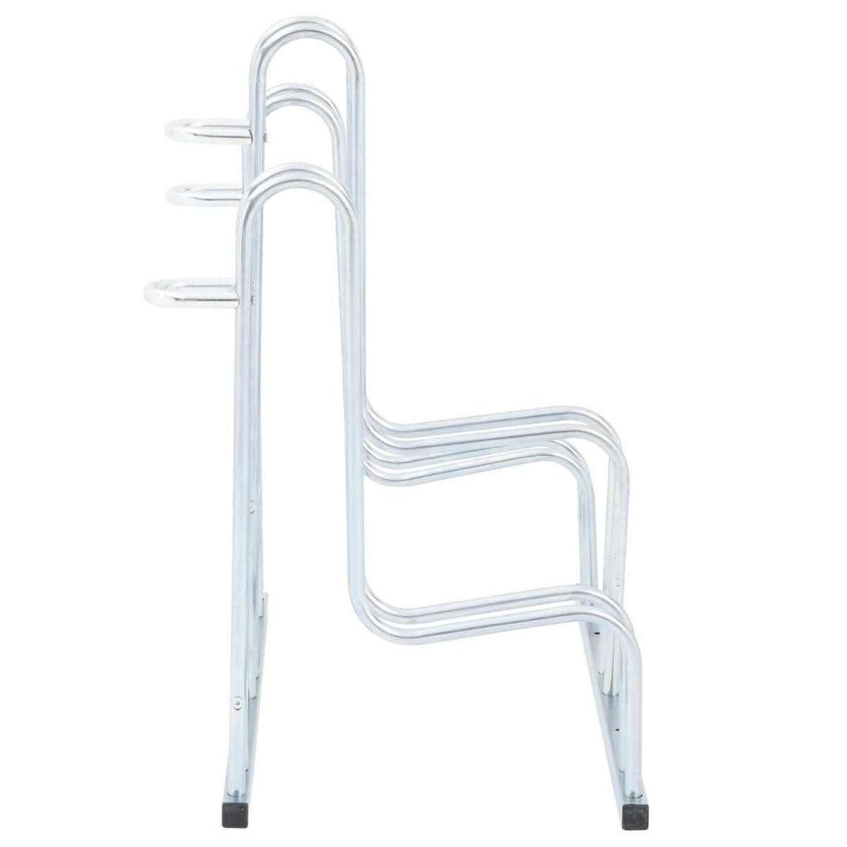 FAHRRADSTÄNDER Für 3 Fahrräder Freistehend Verzinkter Stahl - Silberfarben, Metall (40/73/73.5cm) - vidaXL