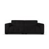 SOFA Kendal aus Samt schwarz 4 Sitzplätze - Schwarz, Textil (255/79/103cm) - Micadoni
