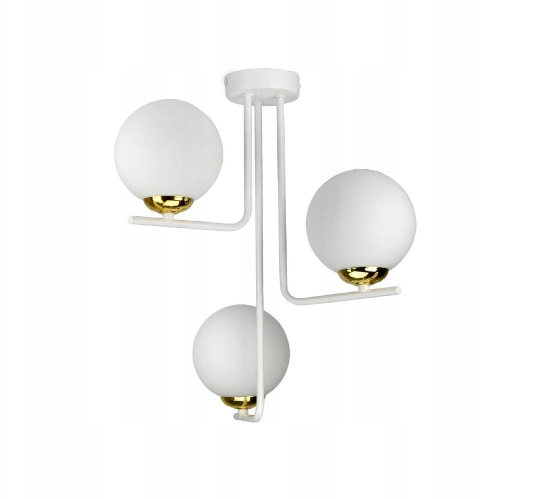 DECKENLEUCHTE Milano Glas - Goldfarben/Schwarz, Glas/Metall (40/40/47cm) - kiki design