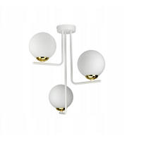 DECKENLEUCHTE Milano Glas - Goldfarben/Schwarz, Glas/Metall (40/40/47cm) - kiki design