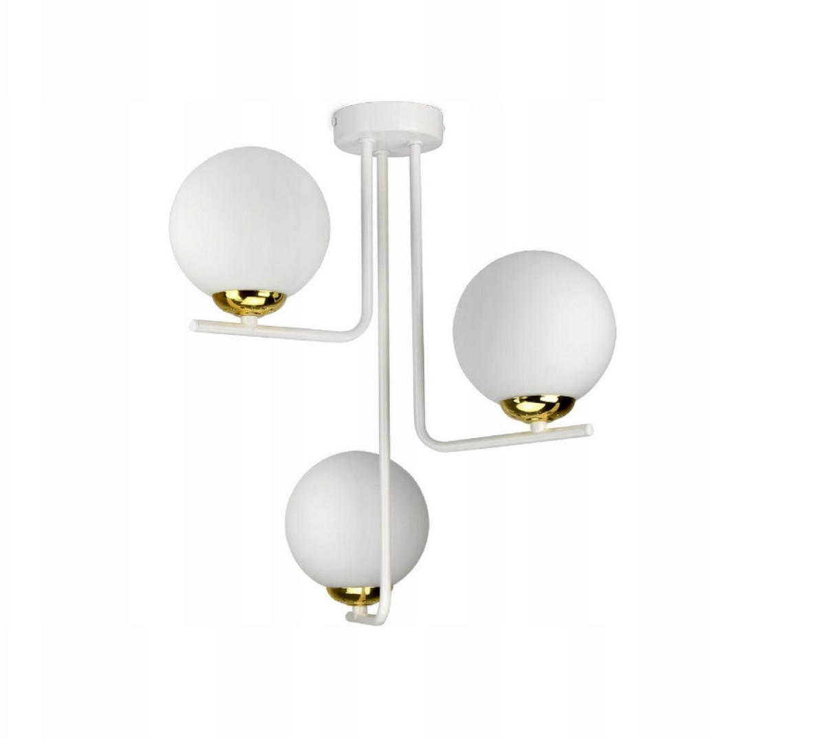 DECKENLEUCHTE Milano Glas - Goldfarben/Schwarz, Glas/Metall (40/40/47cm) - kiki design