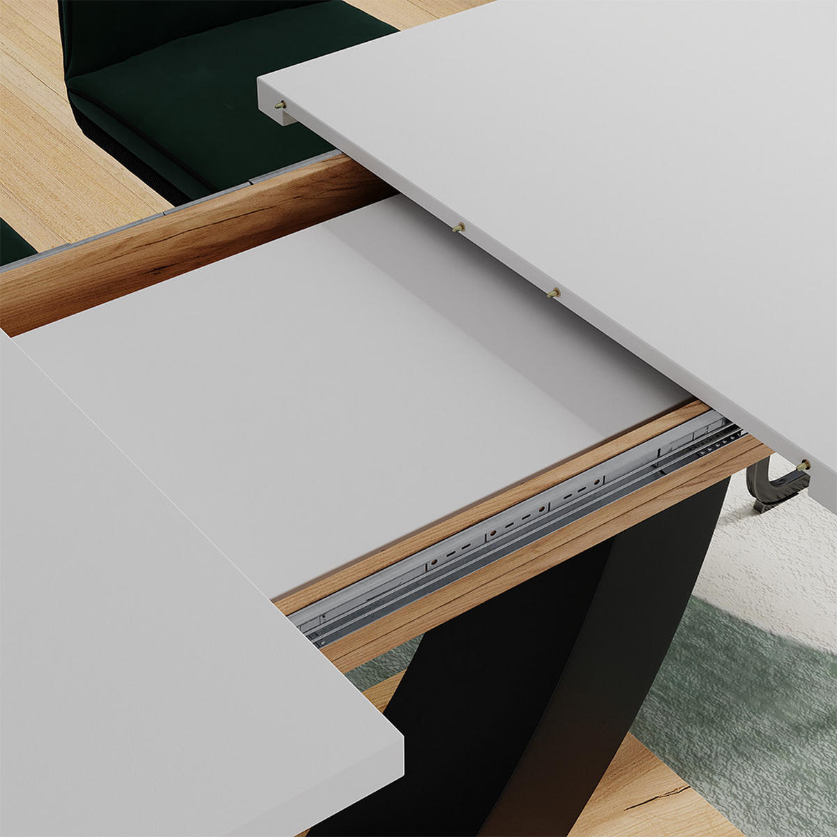 JÍDELNÍ STŮL Fenaro Bílý/zlatý dub - bílá/medově dubová, kompozitní dřevo (80/120/77.4cm) - Vicco