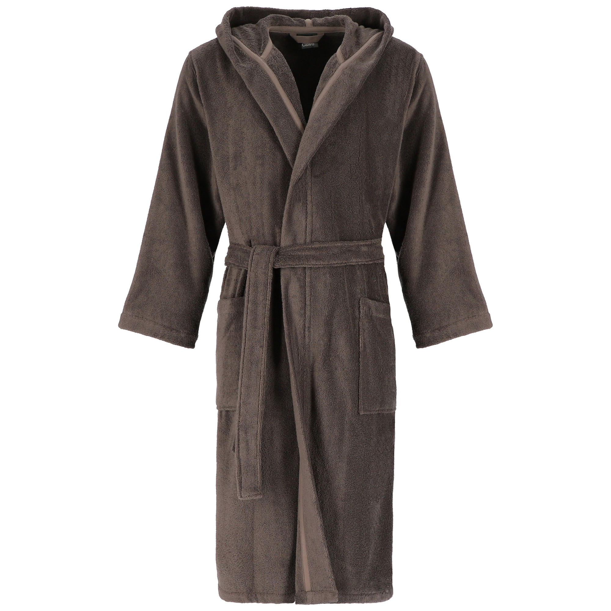 BADEMANTEL HERREN KAPUZE UNI 829 PEPPER - 37 - Schwarz, Textil (XLnull) - Cawö