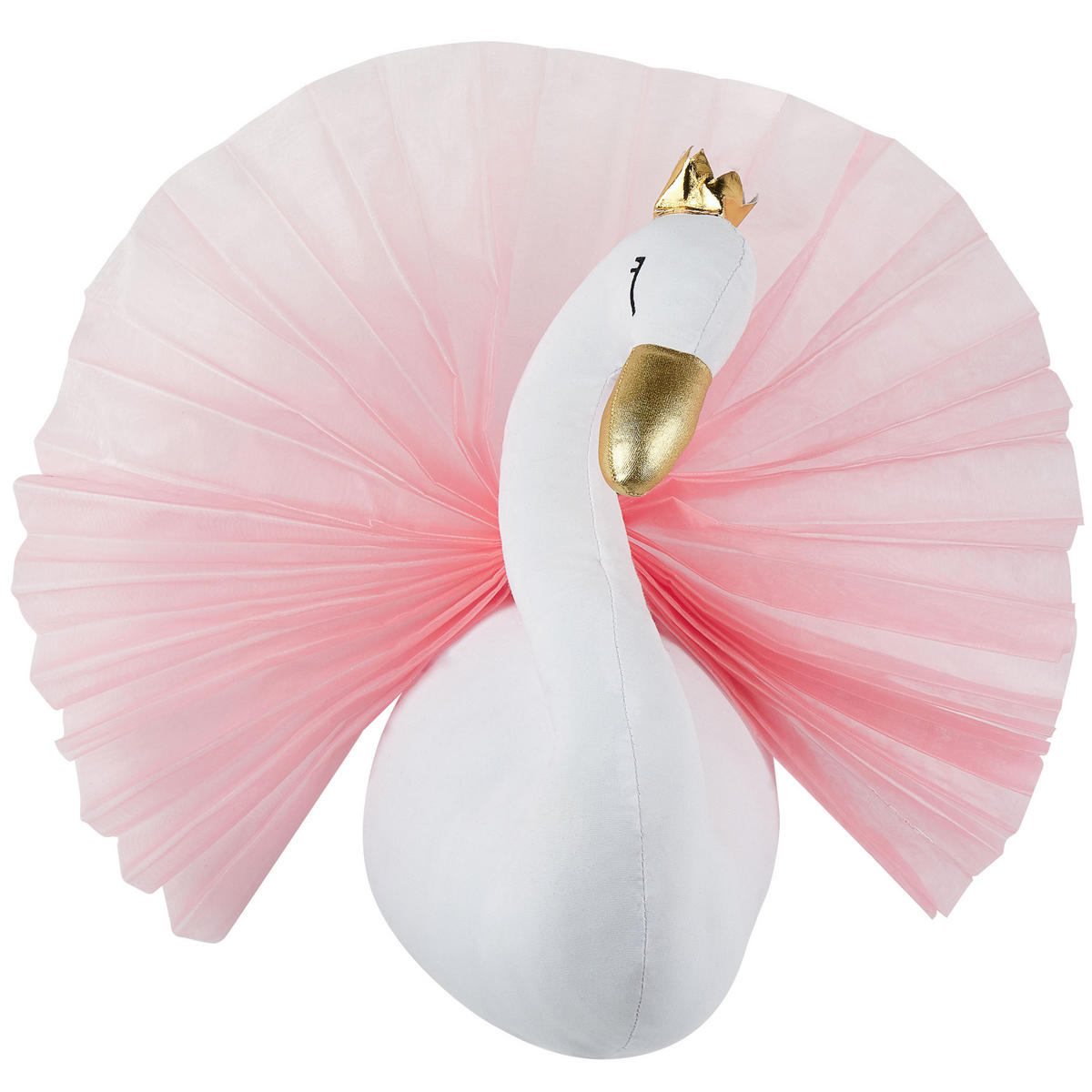 WANDDEKORATION cremeweiß/rosa Odetta - Weiß, Textil (22/32/15cm) - Beliani