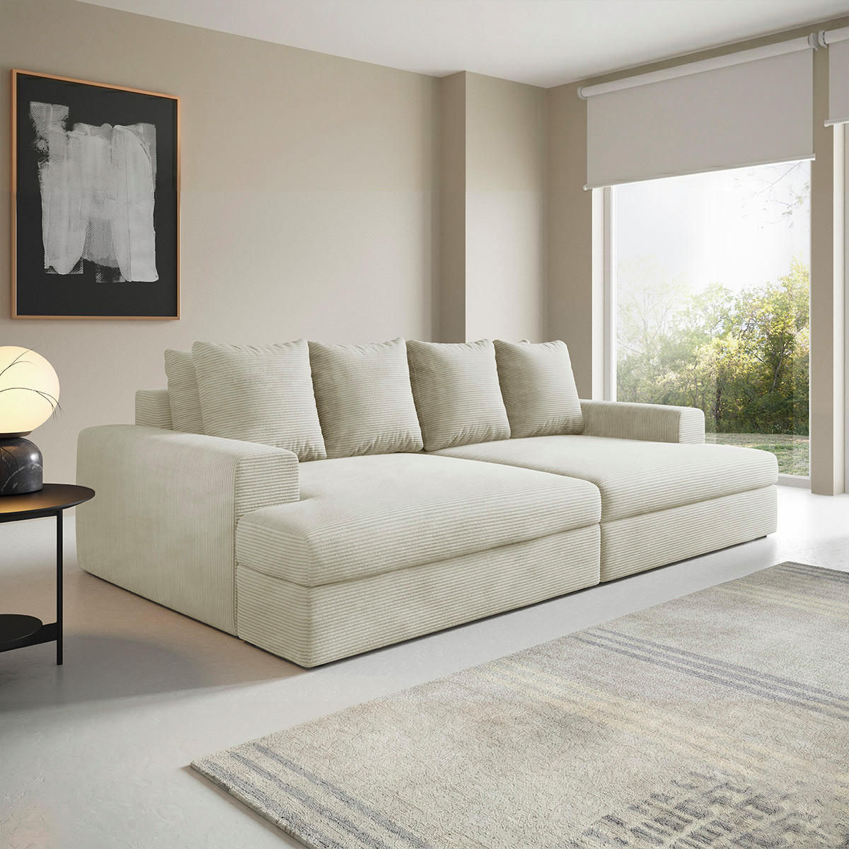 SOFA Paola 3 Sitzplätze Weiß - Weiß, Holz (272/86/167cm) - Petits-meubles
