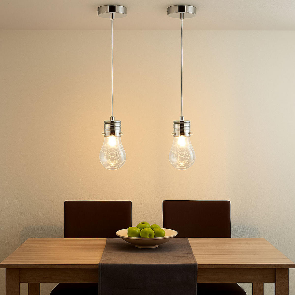 HÄNGELEUCHTE FUTURA Klar Drahtgeflecht Glas - Klar, Glas/Metall (12/12/150cm)