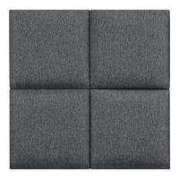 KOPFPOLSTER-SET 4 TLG. Carpino - Dunkelgrau, Textil (3/30/30cm) - [neu.haus]