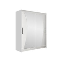 SCHWEBETÜRENSCHRANK Westa X - Silberfarben/Weiß, Holzwerkstoff/Metall (150/200/58cm) - MIRJAN24