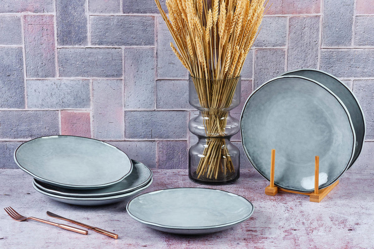 TELLER Cloud Ø27cm - 6er-Set - Sturmgrau - Grau, Keramik (27cm) - Björn