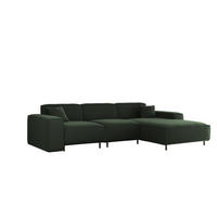 ECKSOFA Gloria In Tiffani - Grün, Holzwerkstoff/Textil (266/165cm) - Fun Möbel