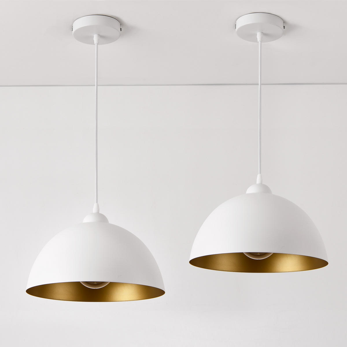 HÄNGELEUCHTE Toulon SET 2 -teilig - Weiß, Metall (30/30/145cm) - lux.pro