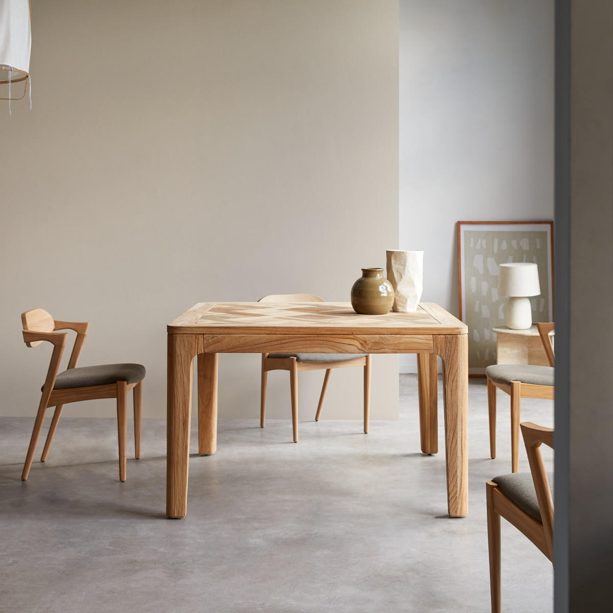 TISCH Ruth Natur aus Teak - Naturfarben, Holz (120/120/75cm) - Tikamoon