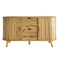 SIDEBOARD V dekoru dřeva se 2 zásuvkami a otevřenými policemi - přírodní, kompozitní dřevo (140/79.5/40cm) - Urban Meuble