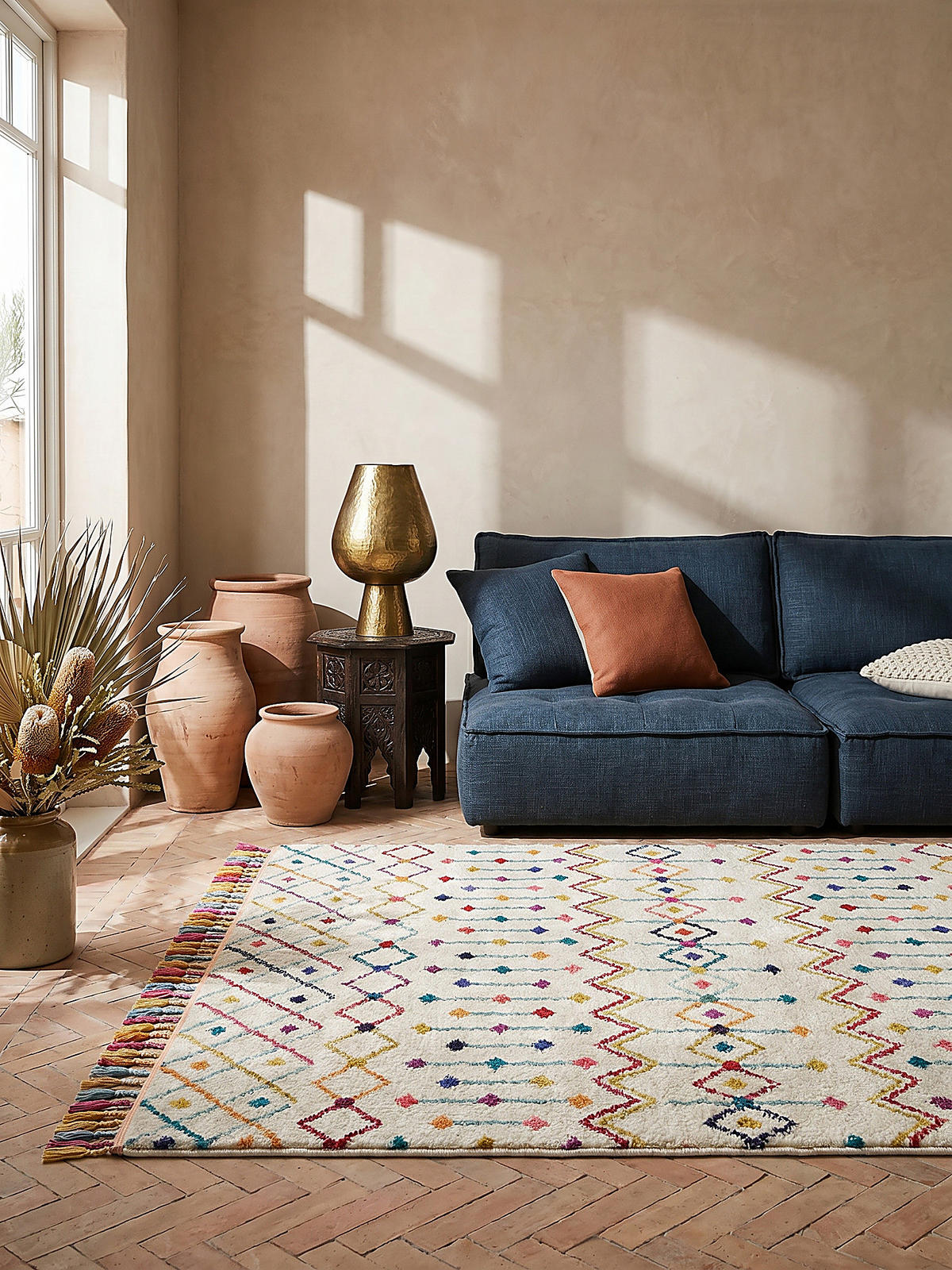 HOCHFLORTEPPICH ARUN 160/230 cm - Multicolor, Textil (230/160cm) - KADIMA DESIGN